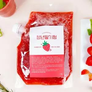 달콤한 리얼 수제 청년과일청 딸기청 500g