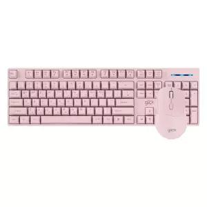 지클릭커 OFFICEPRO WMK60 스탠다드 M 무선 무소음 키보드 마우스 세트 (핑크)