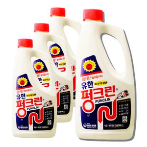 유한락스 펑크린 1L 4개 배수구세정제