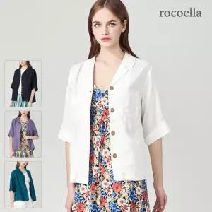 로코엘라 르뚜아 프렌치 린넨 블렌디드 썸머 여성 셔츠 자켓