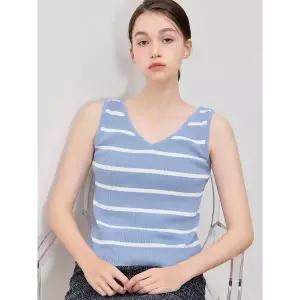 [리스트]마린 스트라이프 브이넥 니트 탑 택가격 98000원 _P395450579