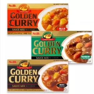 SB 골든카레 220g 3종 순한 중간매운 매운맛 일본 고형 커리