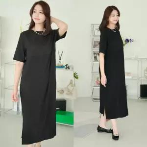 [쉬즈마담]N2391 쿨인견 2단배색 주름원피스 리조트룩 88까지