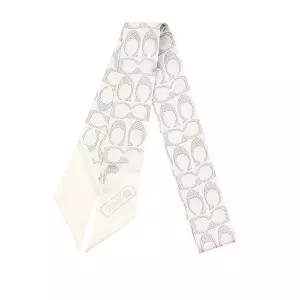 코치 빈티지 시그니처 프린트 스키니 실크 스카프 C2783 OFF WHITE