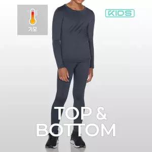 [테슬라][한정특가] 히트핏 라이트 웜 아동 발열내의 겨울 보온 방한내복 상하세트