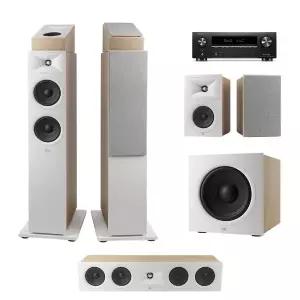 [데논] AVR-X1800H + JBL 260F 5.1.2채널(250B,220P) 애트모스 홈시어터