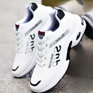 캐주얼 남자 런닝 운동화 화이트 쿠션 조깅화 트레킹 헬스 스포츠  미끄럼 방지