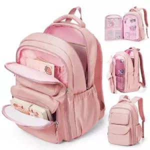 VGOCO 여아용 백팩, 어린이 학교 백팩 귀여운 유치원 초등학교 중학교 가방 청소년 미학 책가방 카와이 학