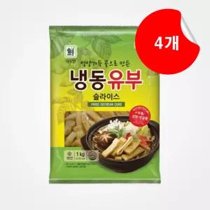 [사조대림] 냉동 유부 슬라이스 1kg x 4개