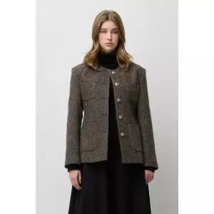 [시슬리](하남점)테오 헤링본 싱글 원넥 자켓 브라운 SAJK38561-MW