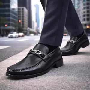 [브랜슈] MS-123 프리미엄 남성 수제화 남성구두 굽4cm 정장화 예식구두 면접 직장인 245~305mm