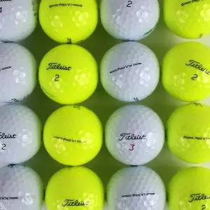 타이틀리스트 PRO V1 / V1X 혼합 A+급 화이트/옐로우 로스트볼 중고 골프공 10알