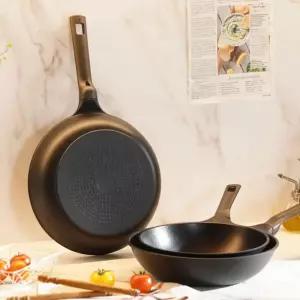 통주물 프라이팬 인덕션 IH용 블랙에디션 2종세트