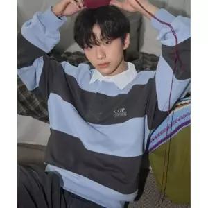 코드그라피 codegraphy 스트라이프 럭비 맨투맨블루