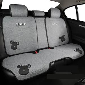 통풍 린넨 자동차 시트커버 캐릭터 디자인 사계절 풀커버