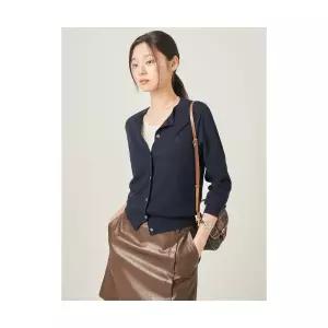 매장정품 빈폴 BEANPOLE LADIES [Essential] 코튼 혼방 라운드넥 카디건 네이비 (BF585AE03R) BF585AE03R 6