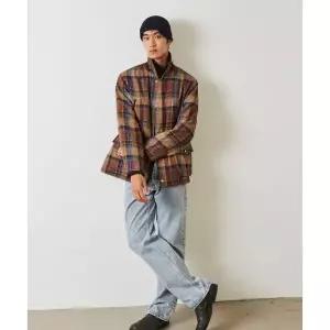 매장정품 빈폴 BEANPOLE MEN 울 체크 사파리 브라운 (BC4938CP7D) BC4938CP7D 660424