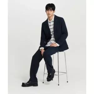 매장정품 빈폴 BEANPOLE MEN 프리미엄 저지 솔리드 재킷 - 네이비 BC6111C12R 660926