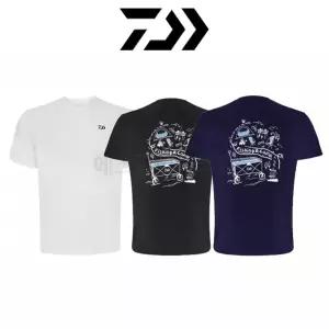 다이와 DAIWA 낚시 캠핑 DE-5826CS 반팔 티셔츠 아웃도어 프린팅 자외선차단