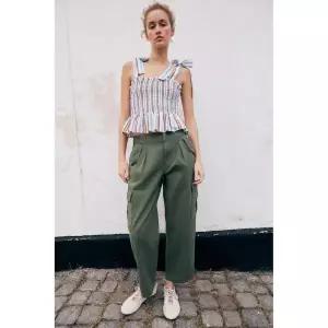 zara 자라 스트라이프 허니콤 탑 128133