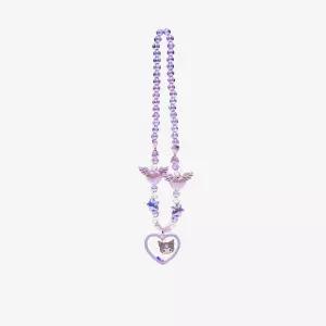 윙 하우스 쿠로미 스팽글 하트 목걸이 - PURPLE 107944