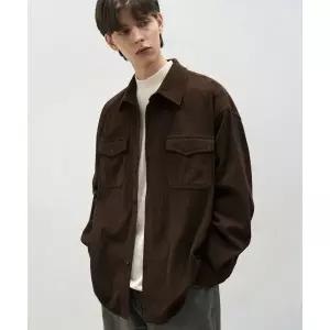 드로우핏 오버사이즈 코듀로이 알렉스 셔츠 [BROWN] 437518