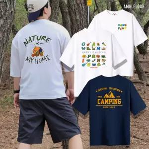 [엠블룩] 남녀공용 7부 티셔츠 모음 캠핑/아웃도어 그래픽