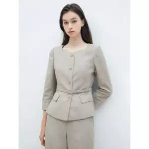 [롯데백화점]제이제이지고트 벨티드 하트넥 싱글 재킷 (GR5A0JK801)