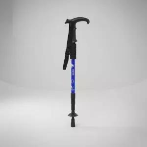 알루미늄 4단 접이식 T자형 등산스틱 경량 트레킹 폴 지팡이 110cm