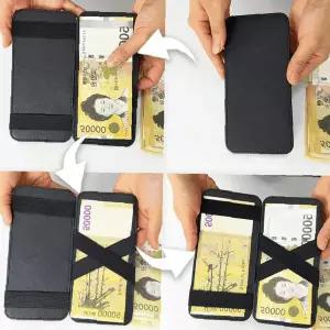 자동 수납 머니클립 지갑 슬림 카드 지폐 정리 남성용 골프 라운딩 휴대용 소품