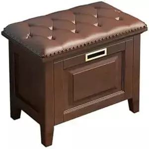 신발 보관 캐비닛 복도 슬림 찬장 진입로 신발장 벤치 시트 쿠션 및 플립 서랍 포함 옷장용 솔리드 우드