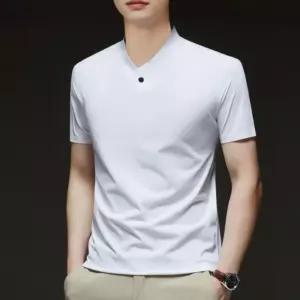 남성 남자 여름 헨리넥 V넥 쿨링 반팔티 반팔 티셔츠