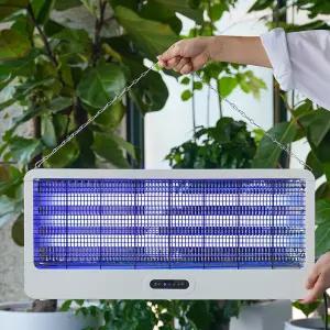 [유선]60W 고전압 대형 3중 UV 모기퇴치기 업소용 해충 벌레퇴치 리모컨형 포충기 벽걸이 전기파리채