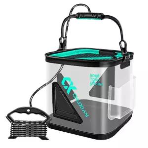 접이식 투명 낚시두레박 두레박 살림통 낚시 보조가방 바다 민물 갯바위
