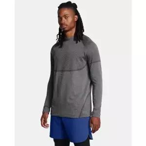 언더아머 underarmour 1379283-025 그레이 남성 UA RUSH ColdGear 심리스 모크 기모 기능성 긴팔 티셔츠