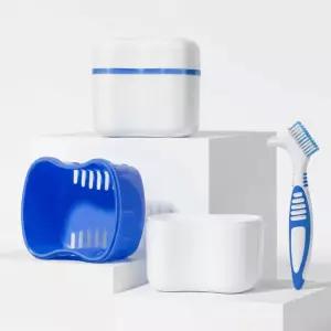 틀니세척함 교정기 보관함 케이스 3단분리 세척전용 치아장치보관 부모님 선물 PP소재