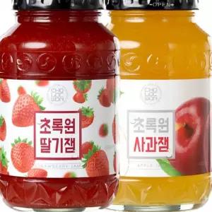 초록원 딸기잼 사과잼 1kg + 사과쨈 딸기쨈 잼