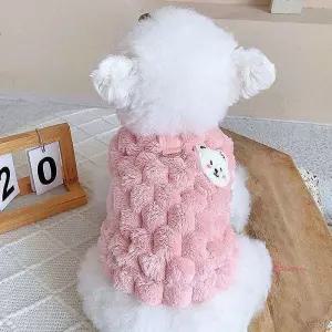 강아지옷 소프트털 곰돌이 티셔츠 올인원 반려견hij729