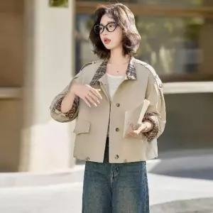 볼사스 여친 하프 가을 블레이저 코트 가을코트 체크 자켓 숏 ADOR3