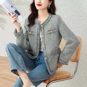 볼사스 여자 하프 가을 탑 프렌치트위드 기모 가을코트 스몰코트 ADOR3