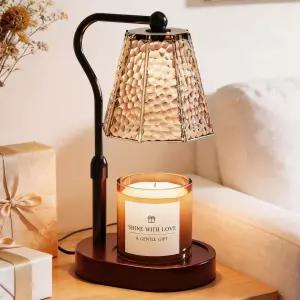 타이머 및 디밍 가능한 조명이 있는 캔들 워머 램프 높이 조절 디자인 모던 홈 데코 병 캔들을 위한 무염