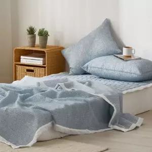 포슬리 시원한 여름 침구세트 시어서커 얇은 홑이불 이불세트 패드 SS