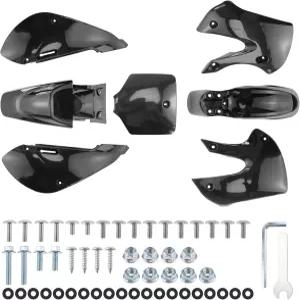 KLX110 스타일 125cc 피트 프로 더트 빅 풋 바이크용 볼트 포함 PRO BAT 7 PC 플라스틱 펜더 완성 키트