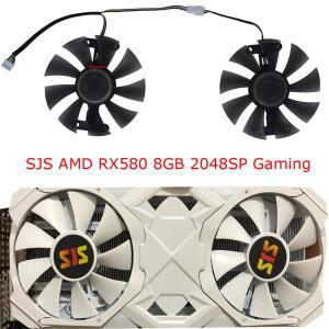 SJS AMD RX580 RX 8GB 2048SP 게임용 화이트 에디션 그래픽 카드 냉각 비디오 선풍기 FL801512VBGPU 쿨러