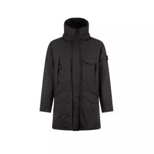 스톤아일랜드 와펜 패치 오파크 후드 롱 패딩 자켓 블랙 148572444