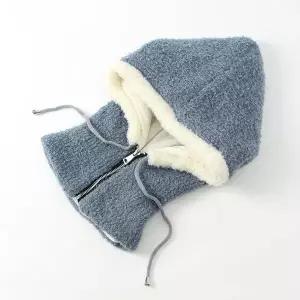 [오너클랜]TBZ 블루 니트후드 보온 기모 넥워머 여성넥워머 목도리