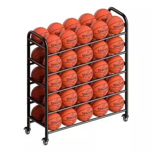 공 진열대 볼캐리어 정리형 축구공 단일4층 거치대 검정