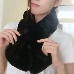 로컬코리아 토끼털 목도리 여자목도리