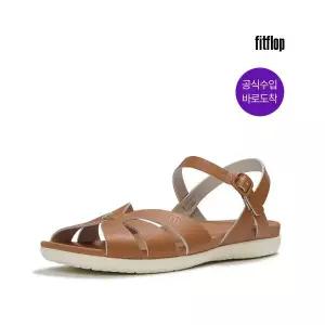 핏플랍 26SS 여성 솔레이 방수 레더 우븐 백 스트랩 샌들 데저트 탄1248223