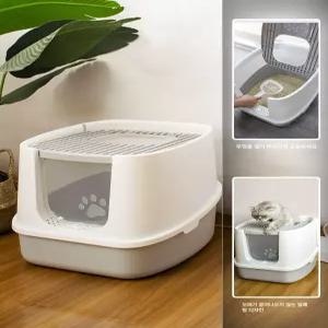 고양이 배변통 사막화방지 하우스형 화장실 스플래쉬 용품